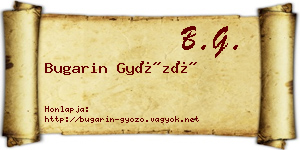 Bugarin Győző névjegykártya